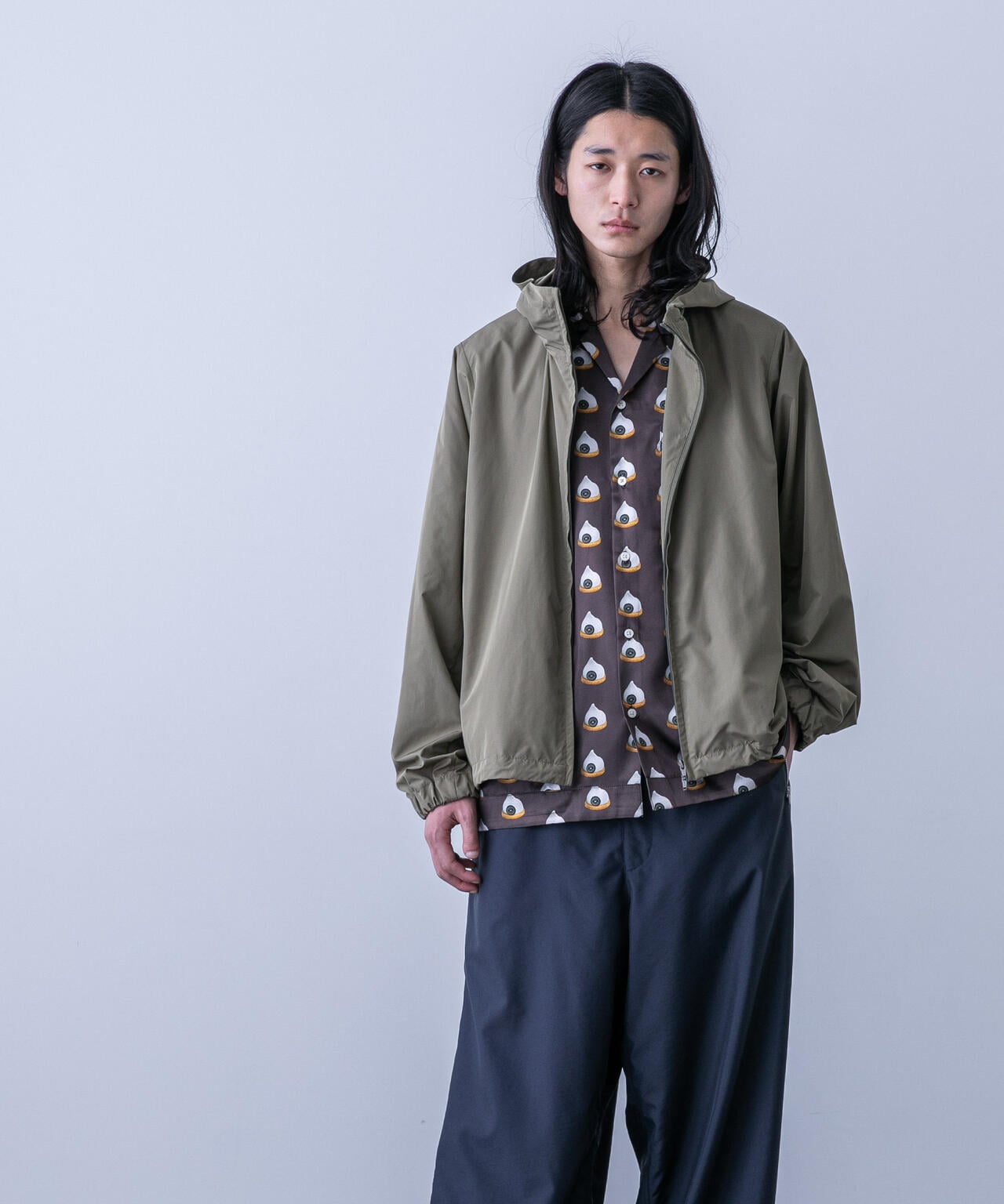 「HOTEL PALACE(オテルパラス)」スイーツプリントオープンカラーシャツ 6684121220