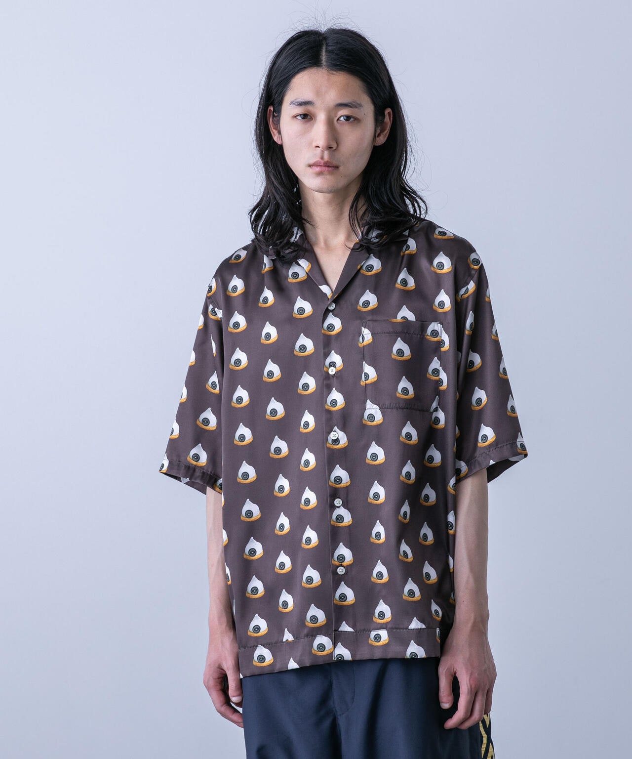 「HOTEL PALACE(オテルパラス)」スイーツプリントオープンカラーシャツ 6684121220