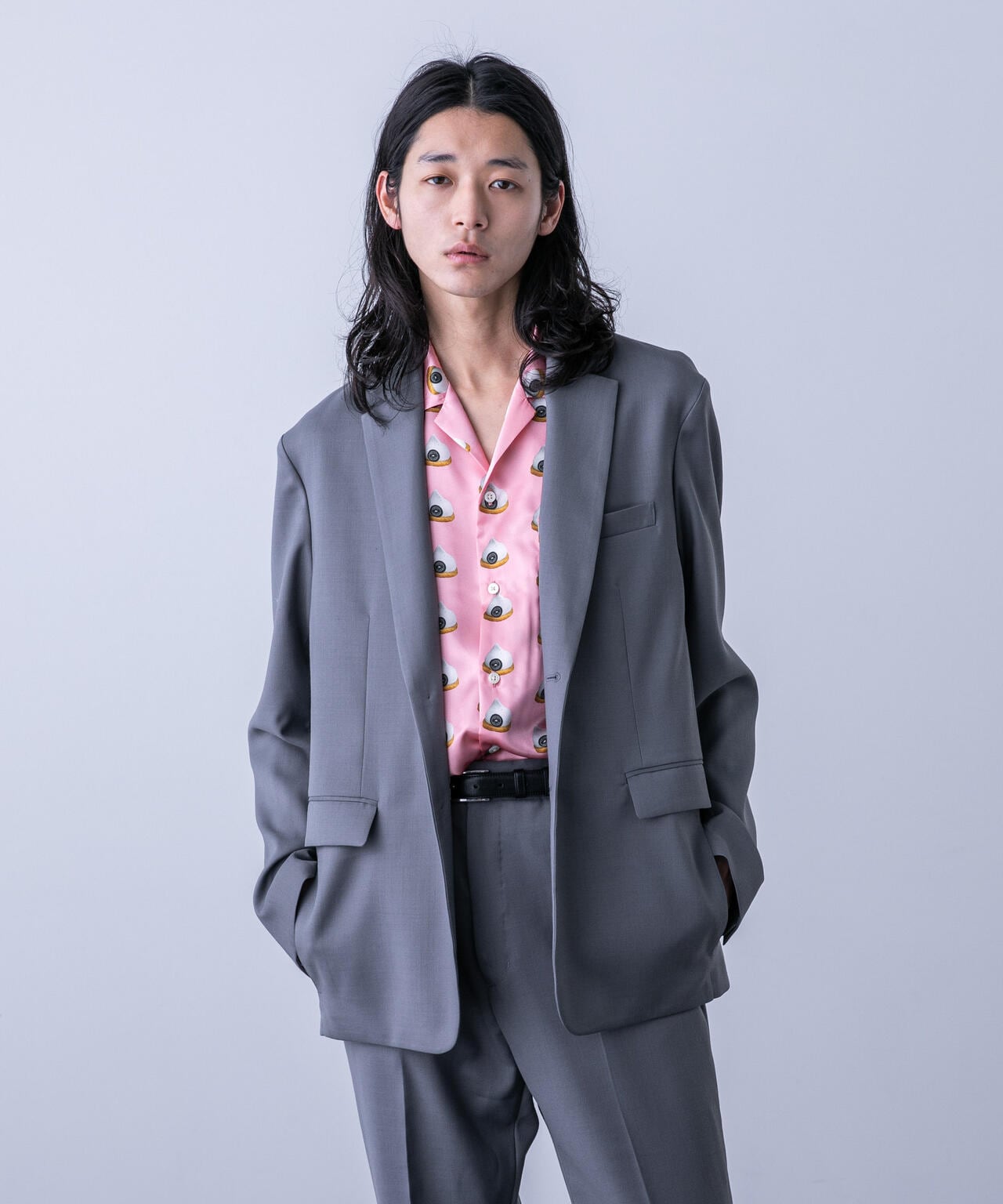 「HOTEL PALACE(オテルパラス)」スイーツプリントオープンカラーシャツ 6684121220