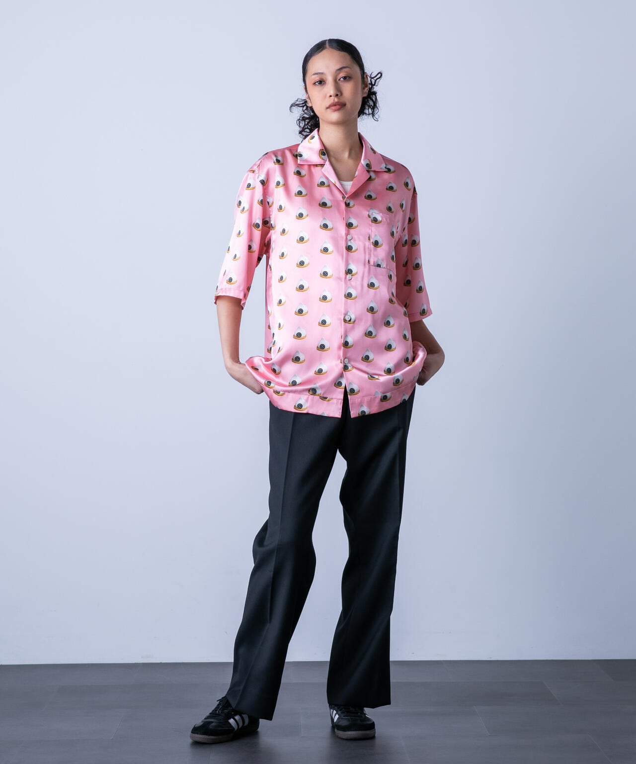 「HOTEL PALACE(オテルパラス)」スイーツプリントオープンカラーシャツ 6684121220