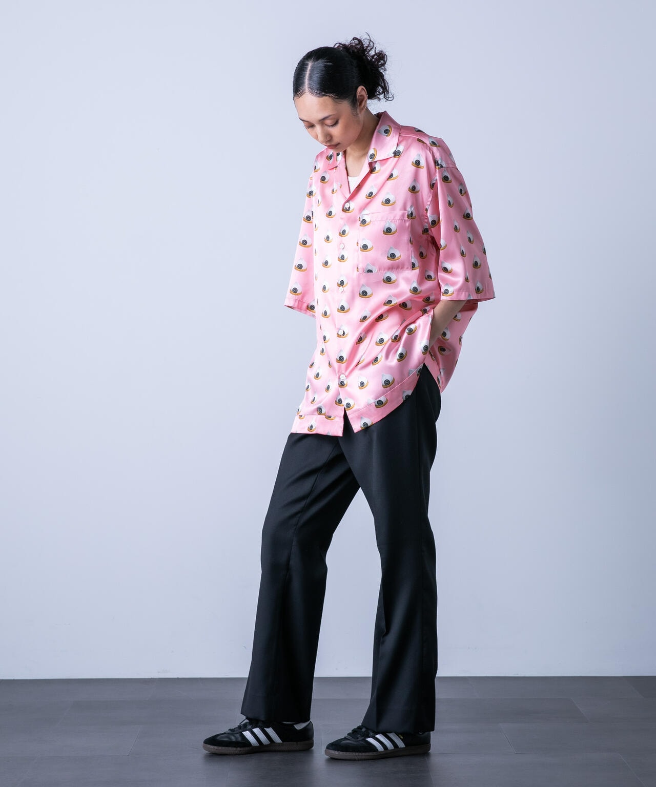 「HOTEL PALACE(オテルパラス)」スイーツプリントオープンカラーシャツ 6684121220