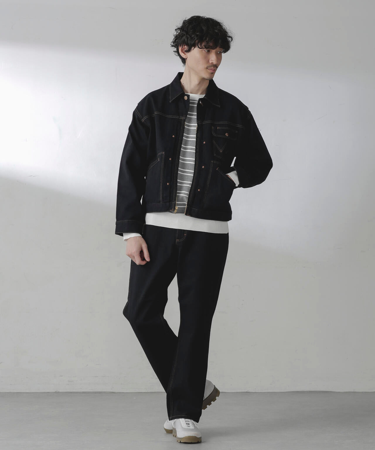 C/SORONA プレーティングボーダーニットTシャツ 6684122211