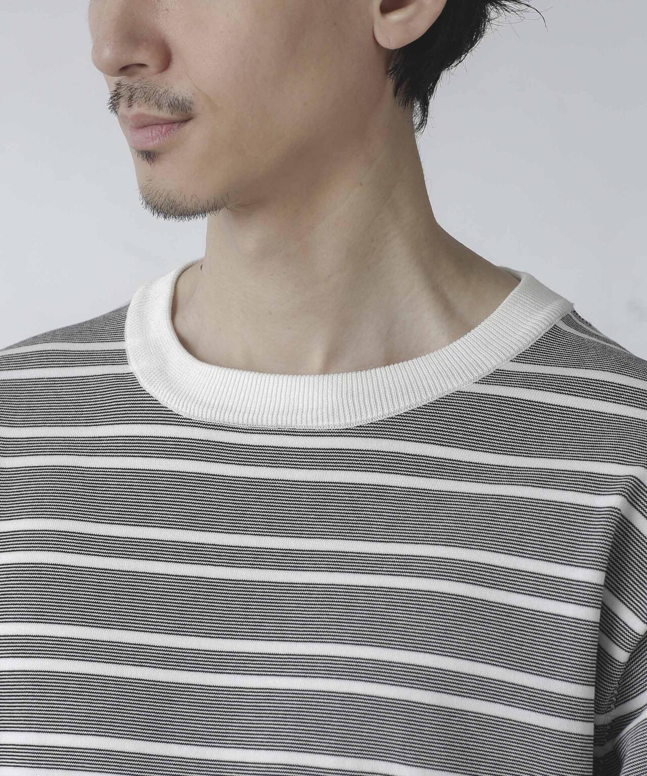 C/SORONA プレーティングボーダーニットTシャツ 6684122211