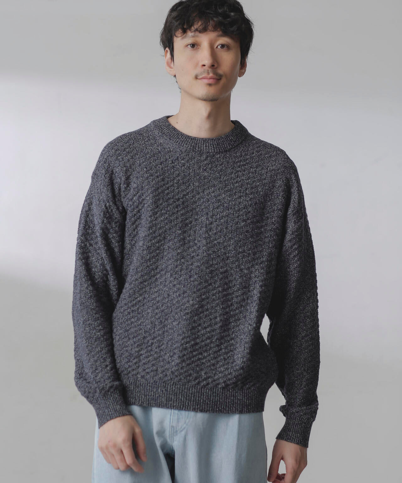 コットンカラーミックスプルオーバーニット 6684122216