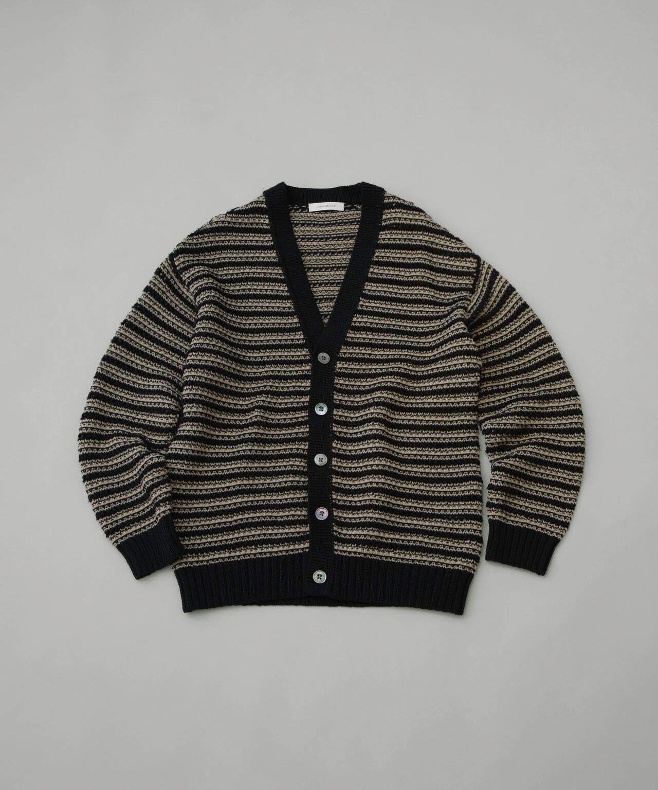 AB.ギマミックス引き上げ編みボーダーカーディガン 6684122221