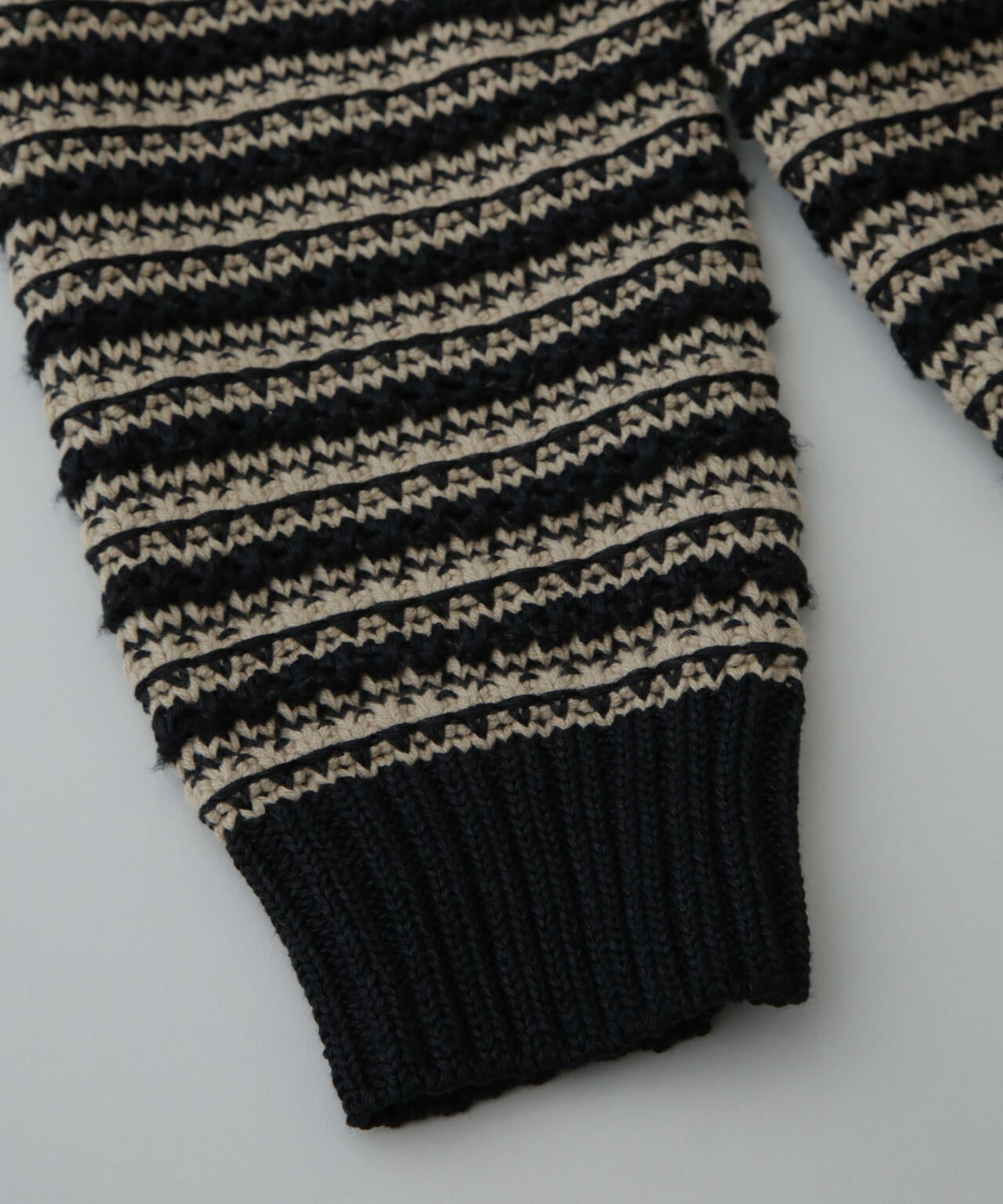 AB.ギマミックス引き上げ編みボーダーカーディガン 6684122221