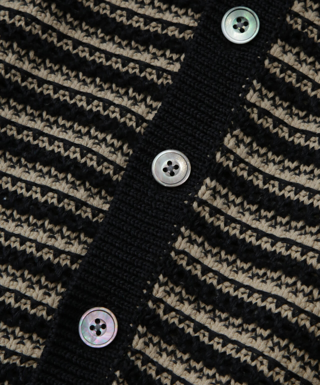 AB.ギマミックス引き上げ編みボーダーカーディガン 6684122221