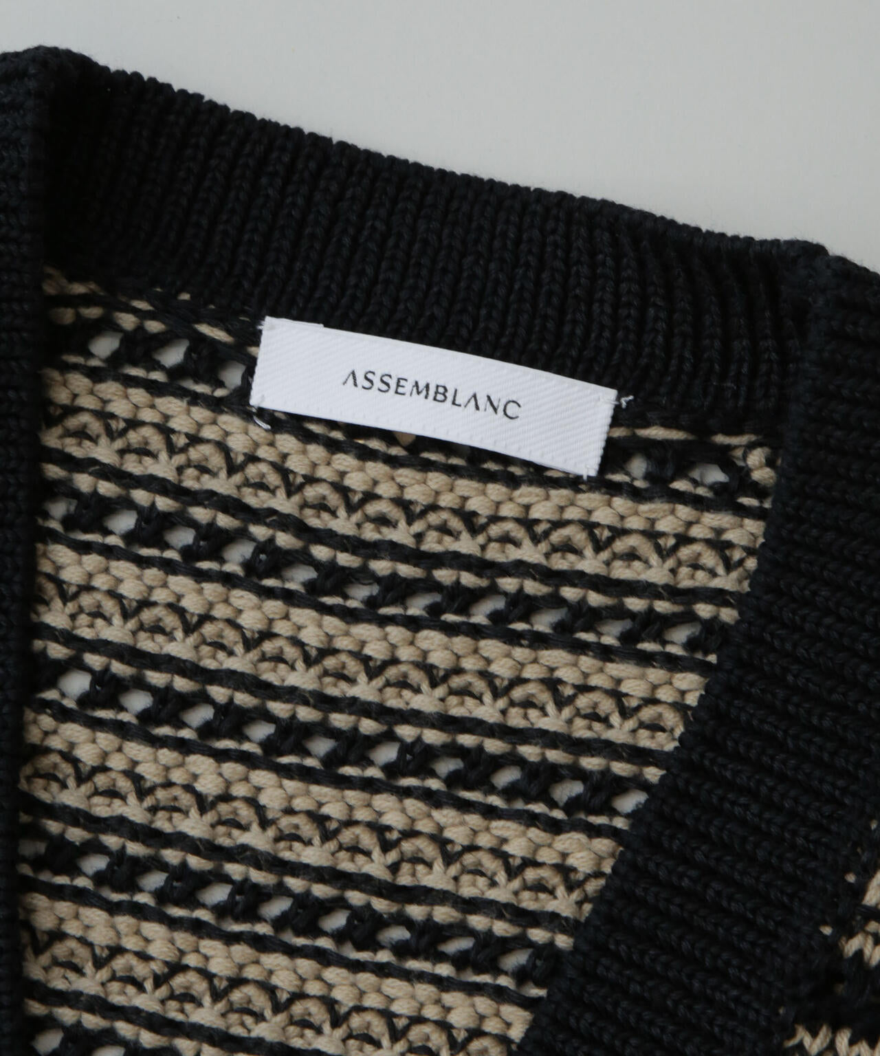 AB.ギマミックス引き上げ編みボーダーカーディガン 6684122221