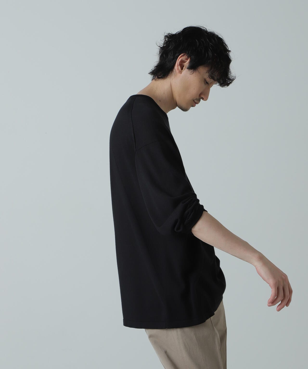 AB.シルクプレーティングリラックスニットTシャツ 6684122222
