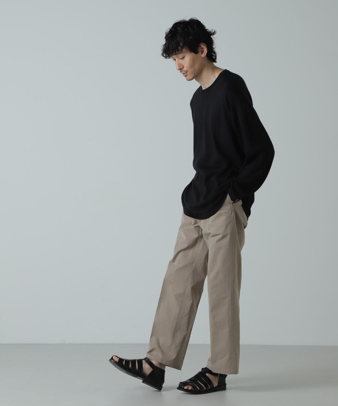 AB.シルクプレーティングリラックスニットTシャツ 6684122222