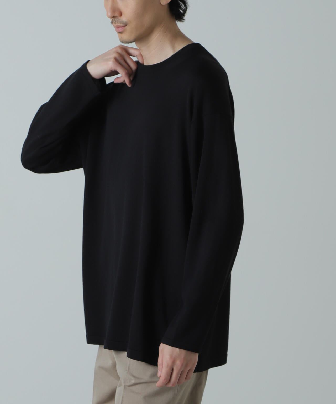 AB.シルクプレーティングリラックスニットTシャツ 6684122222