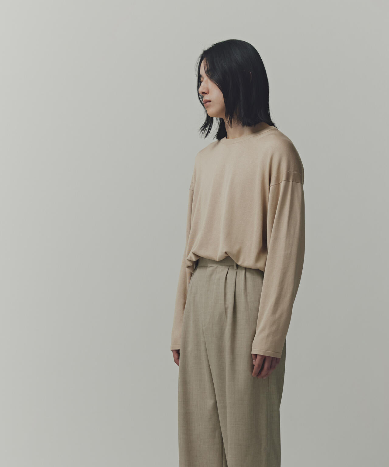 AB.シルクプレーティングリラックスニットTシャツ 6684122222