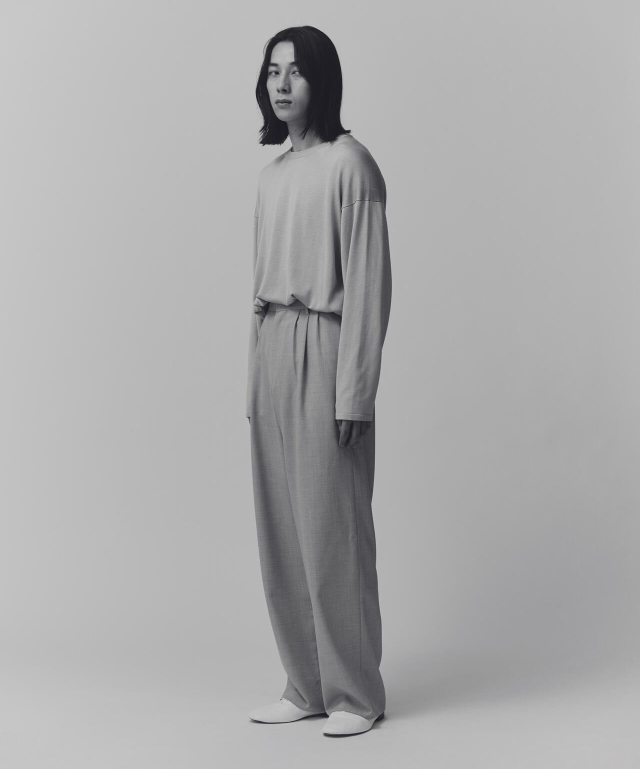 AB.シルクプレーティングリラックスニットTシャツ 6684122222