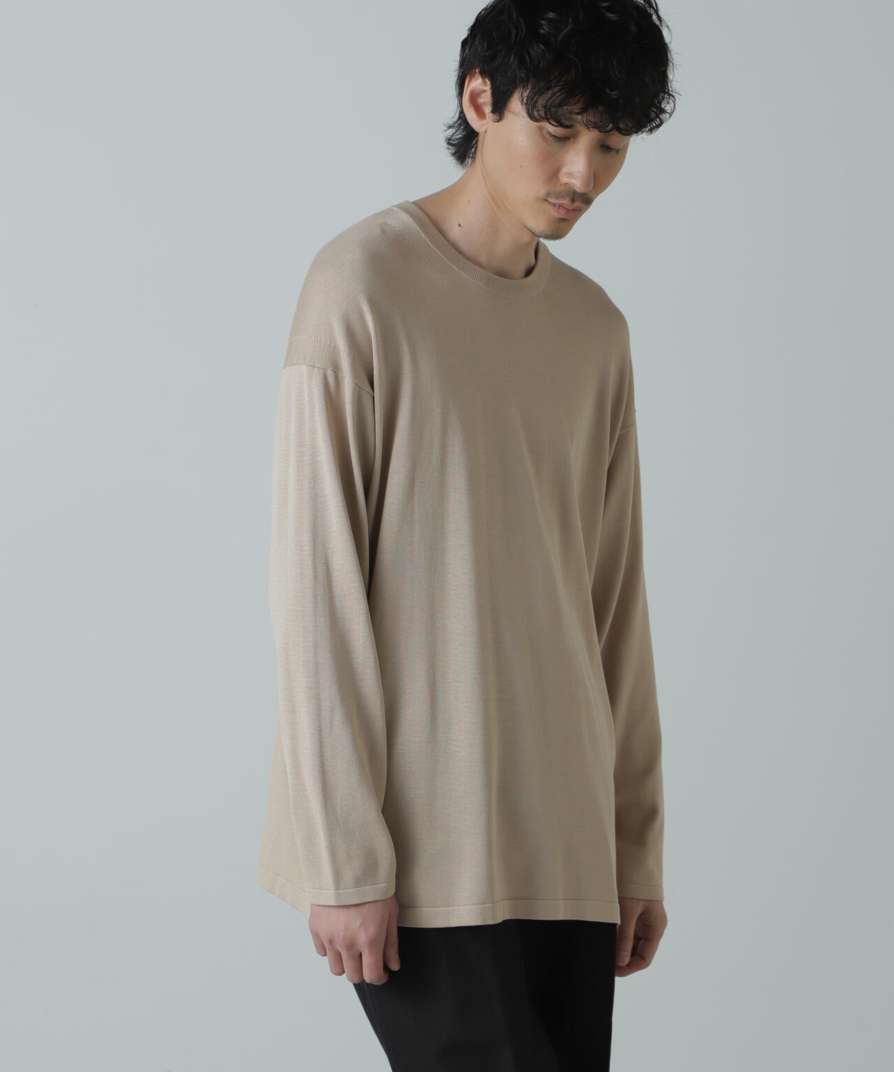 AB.シルクプレーティングリラックスニットTシャツ 6684122222