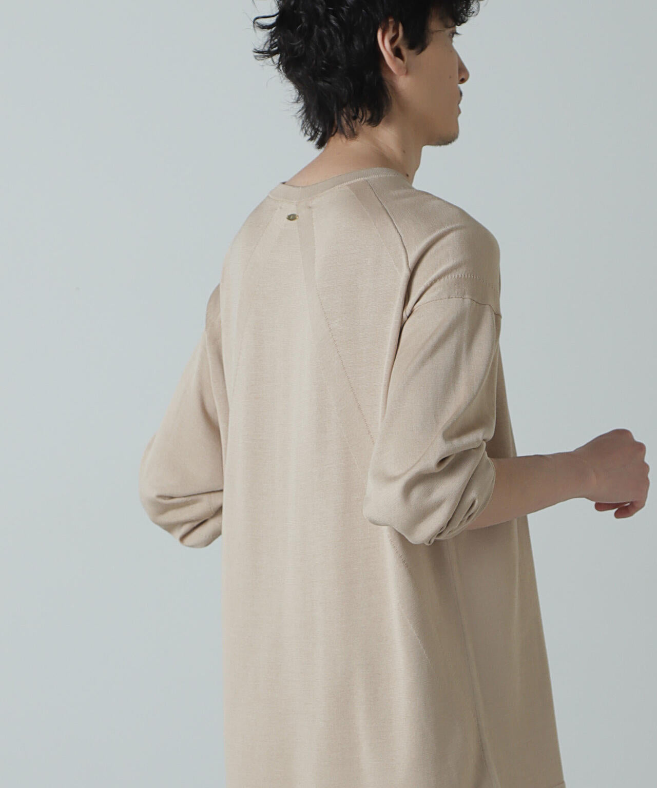 AB.シルクプレーティングリラックスニットTシャツ 6684122222