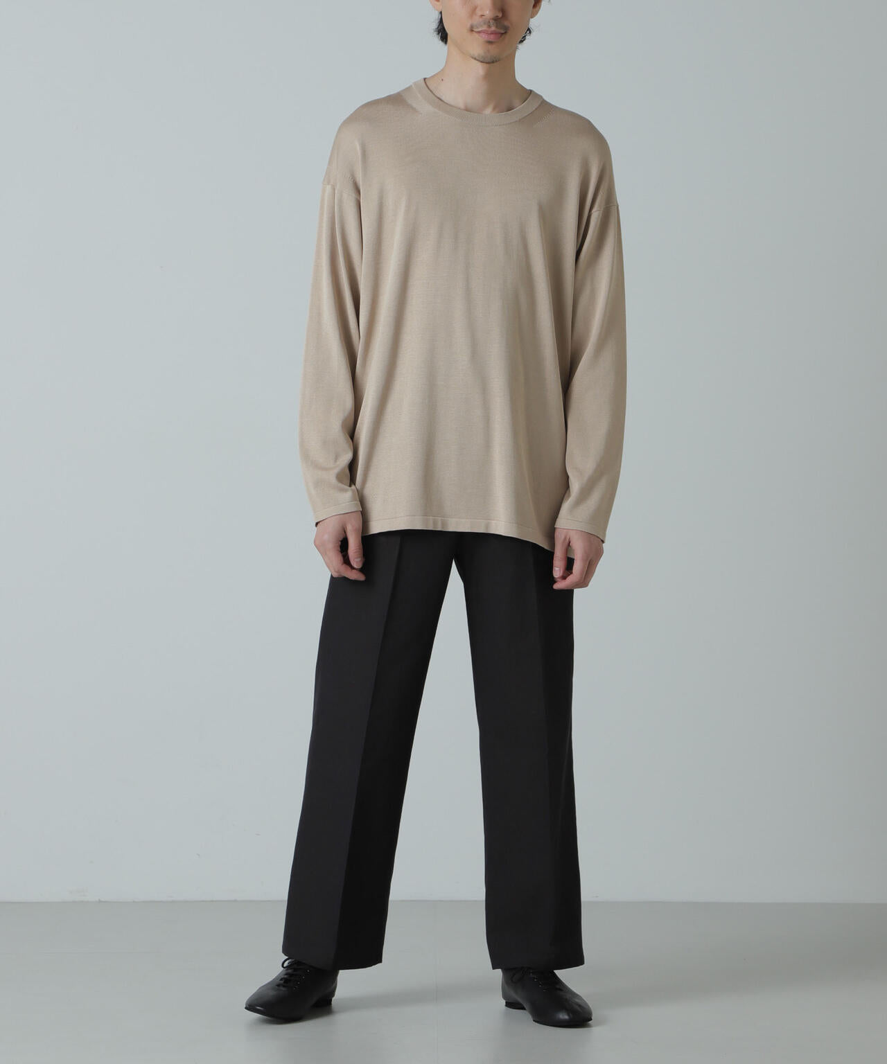 AB.シルクプレーティングリラックスニットTシャツ 6684122222