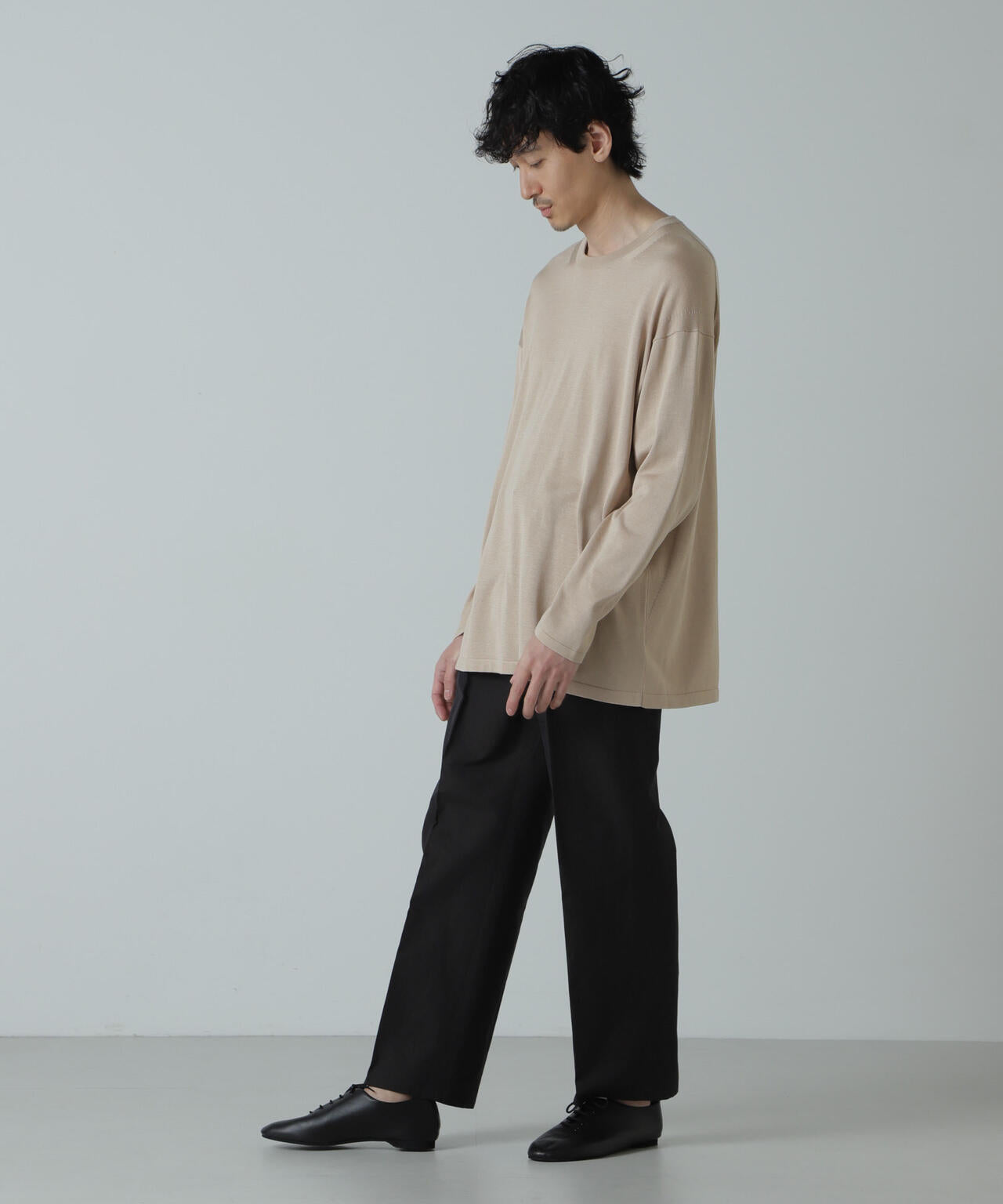 AB.シルクプレーティングリラックスニットTシャツ 6684122222