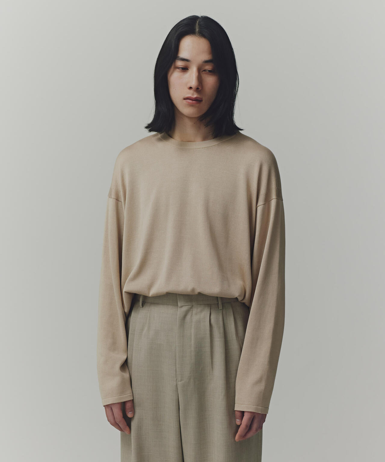 AB.シルクプレーティングリラックスニットTシャツ 6684122222