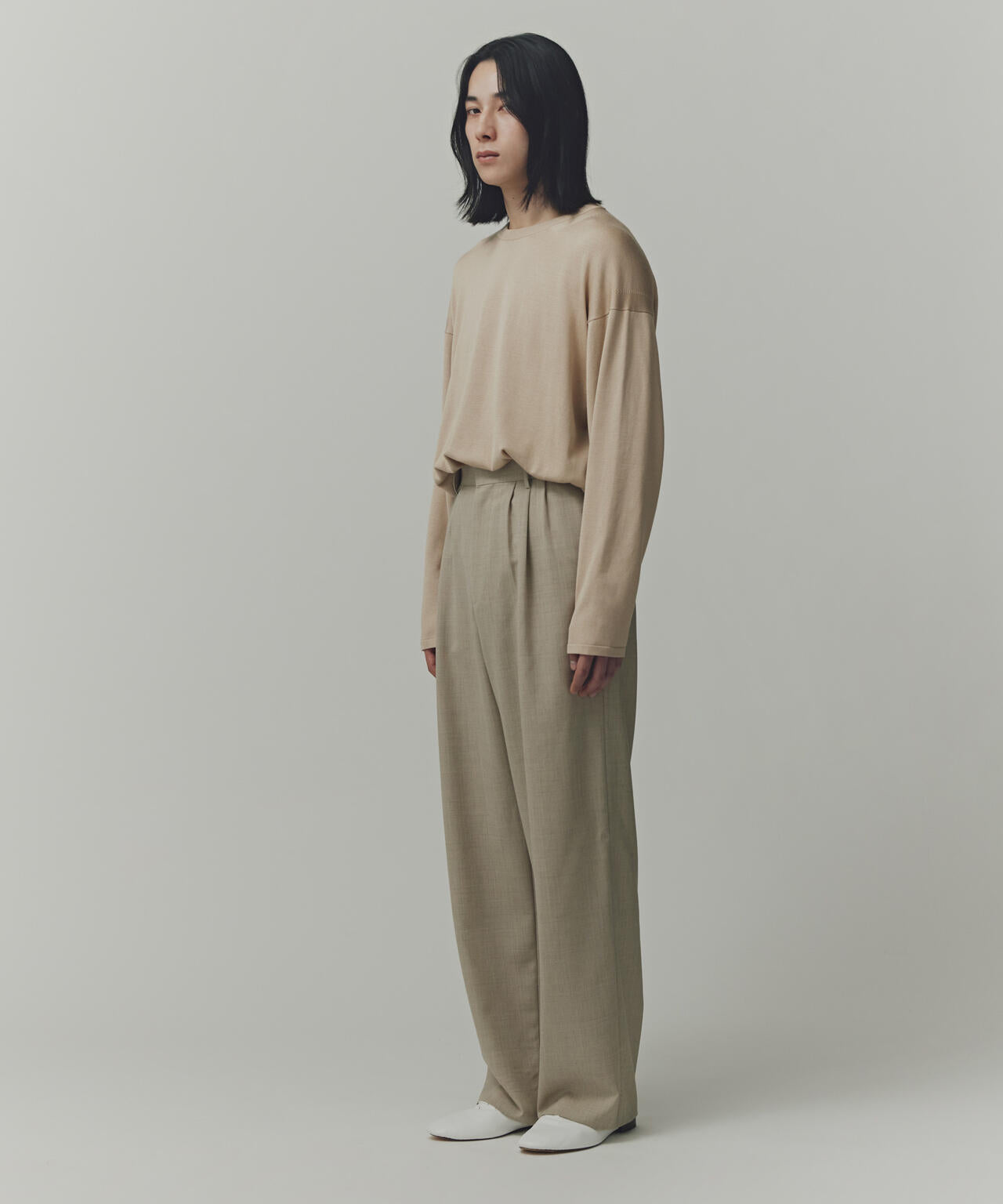 AB.シルクプレーティングリラックスニットTシャツ 6684122222