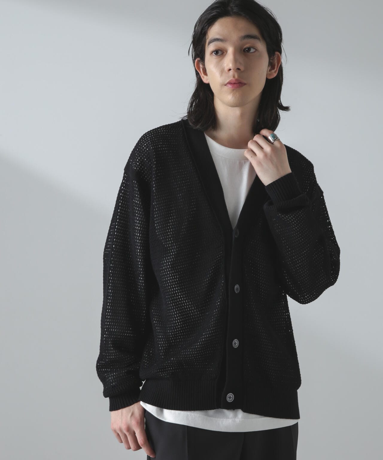 ギマアイレットボクシーニットカーディガン 6684122226