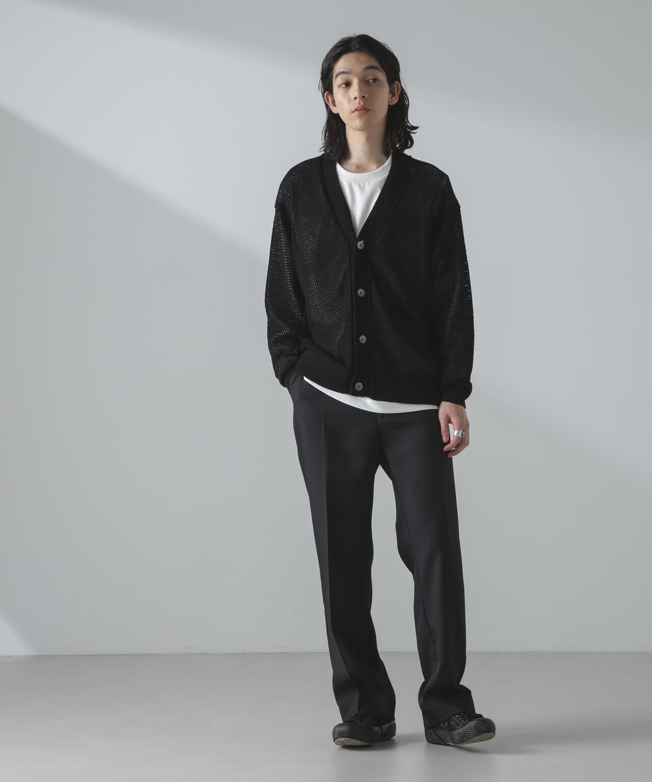 ギマアイレットボクシーニットカーディガン 6684122226