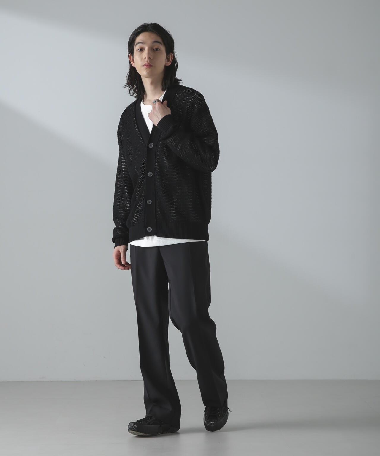 ギマアイレットボクシーニットカーディガン 6684122226