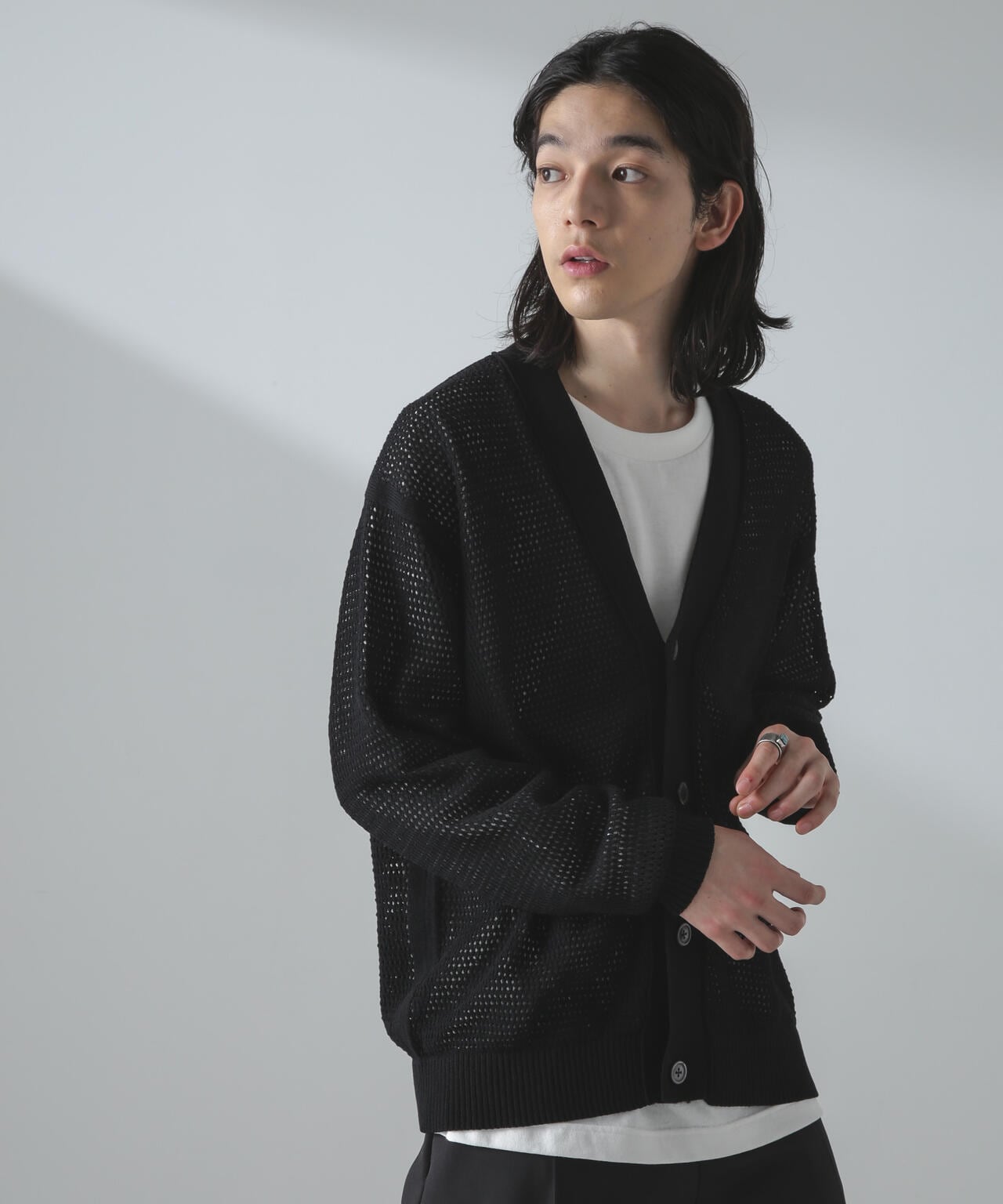 ギマアイレットボクシーニットカーディガン 6684122226