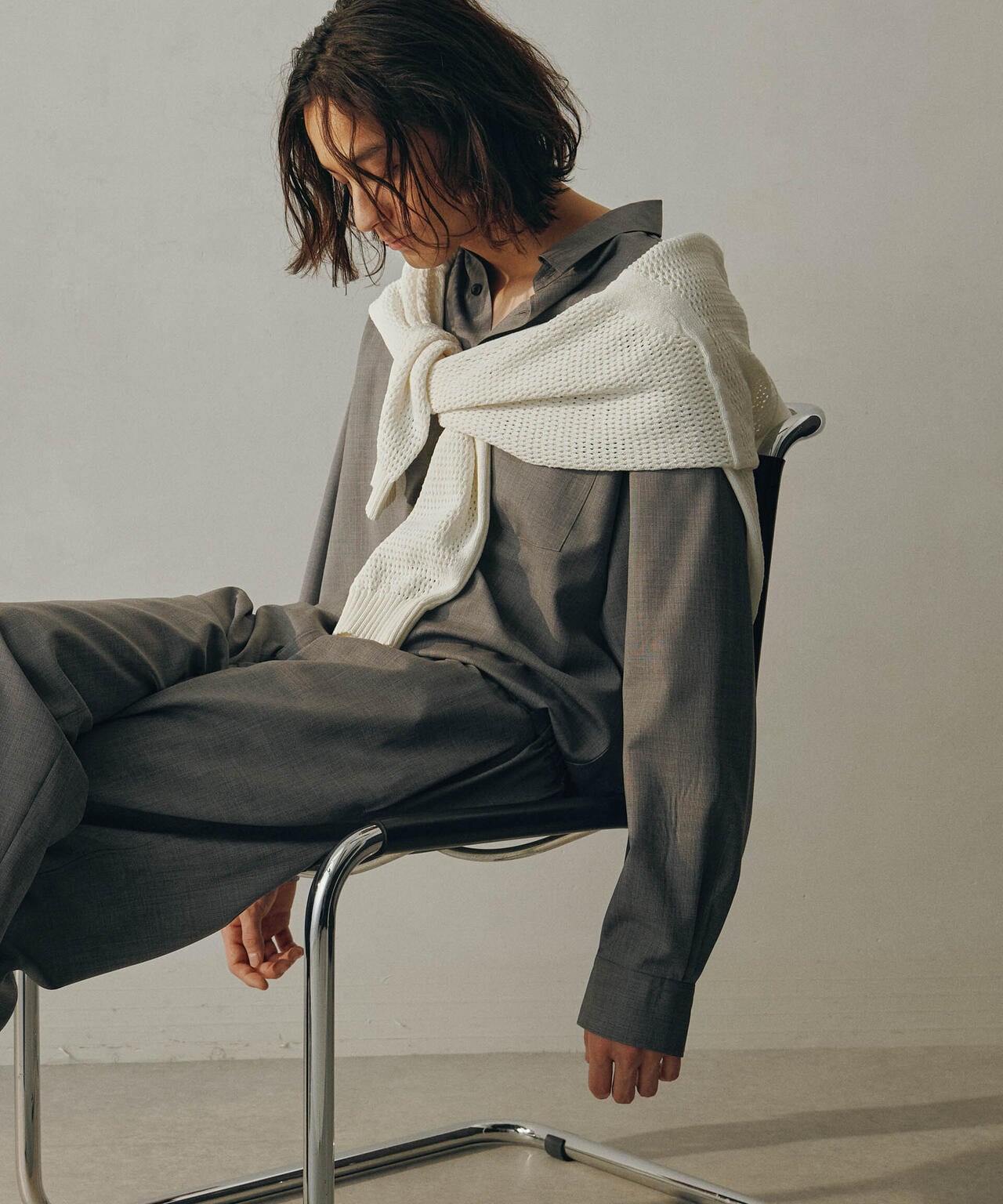 ギマアイレットボクシーニットカーディガン 6684122226