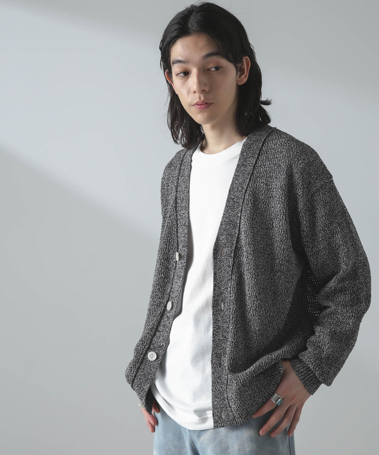 ギマアイレットボクシーニットカーディガン 6684122226