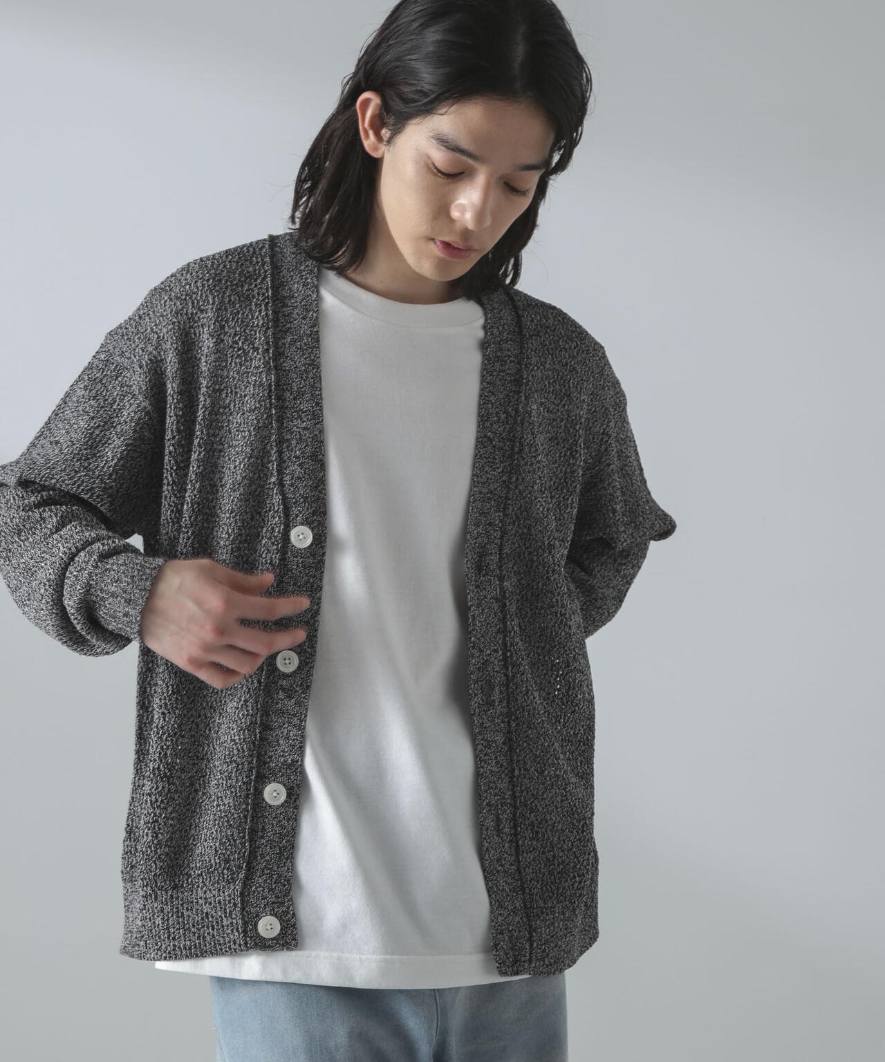 ギマアイレットボクシーニットカーディガン 6684122226