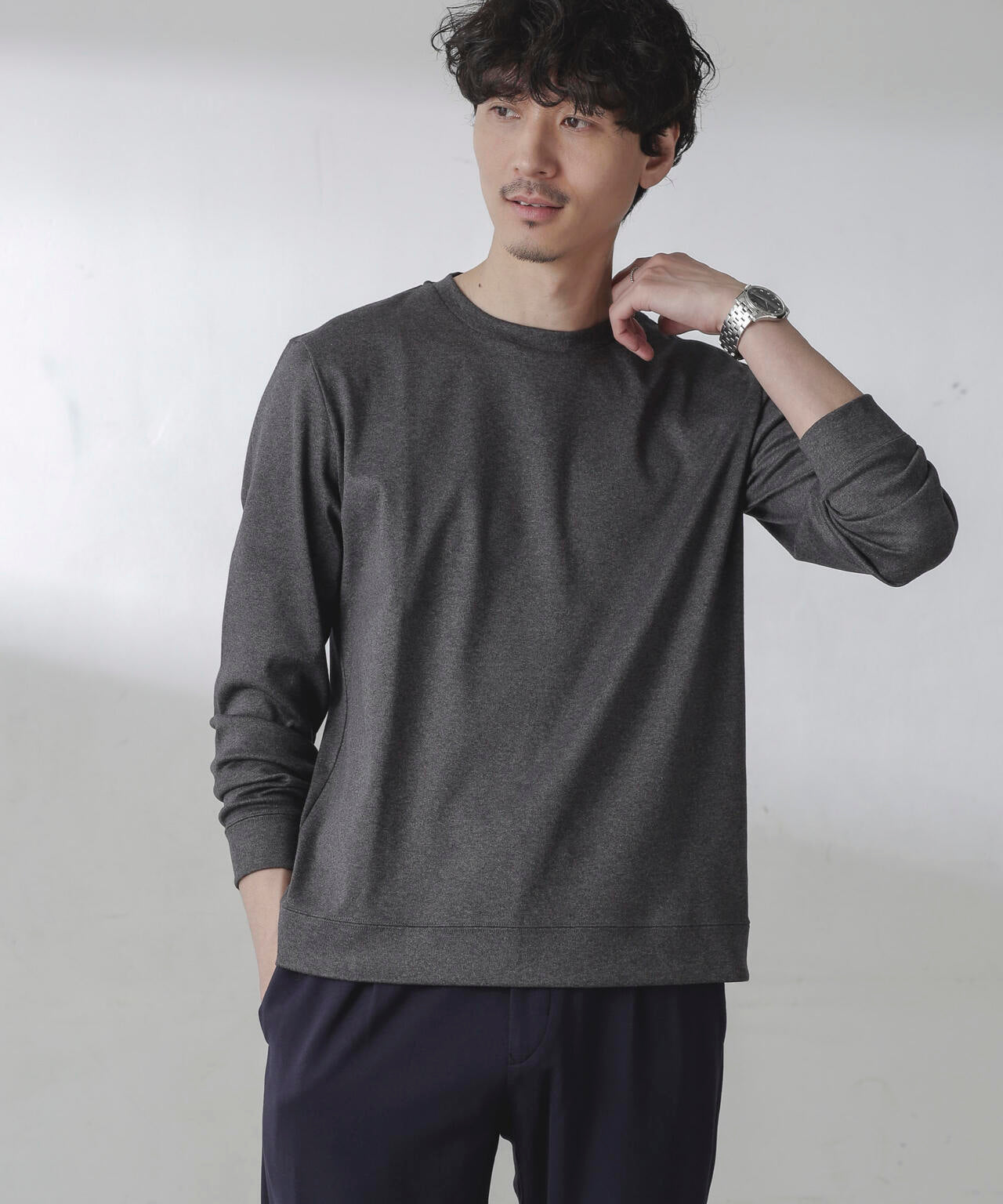 「FORMAL JERSEY」クルーネックカットソー長袖 6684123205