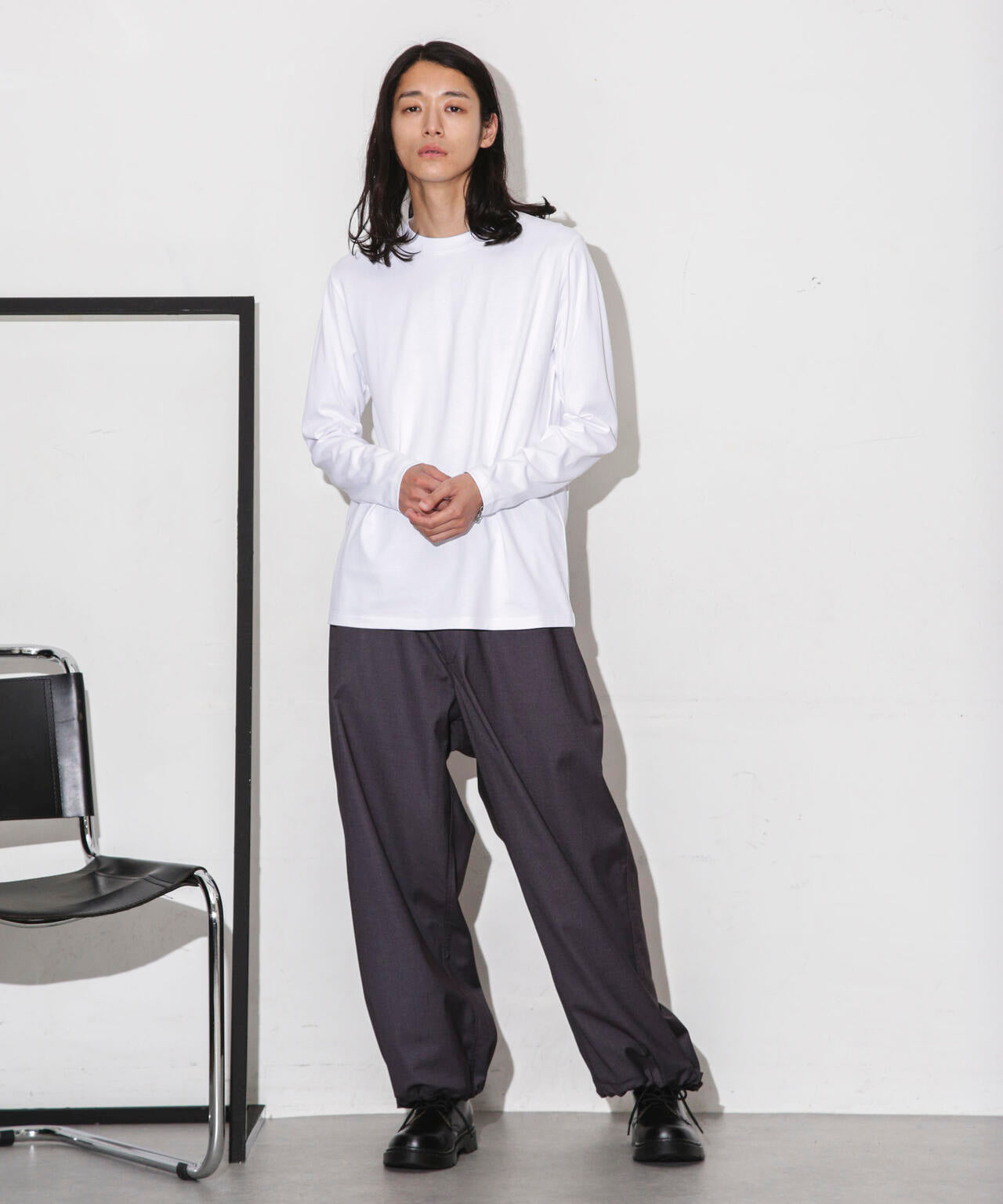 Anti Soaked 汗染み防止 クルーネックTシャツ長袖 6684123208