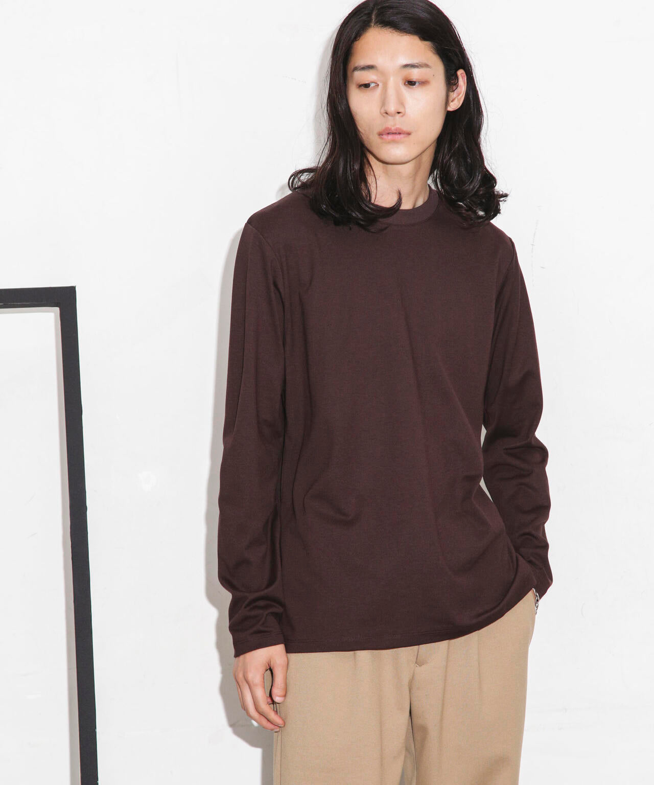 Anti Soaked 汗染み防止 クルーネックTシャツ長袖 6684123208