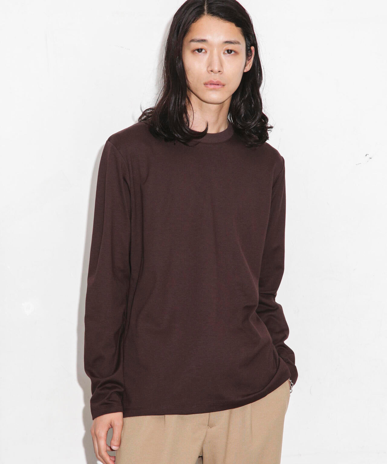 Anti Soaked 汗染み防止 クルーネックTシャツ長袖 6684123208