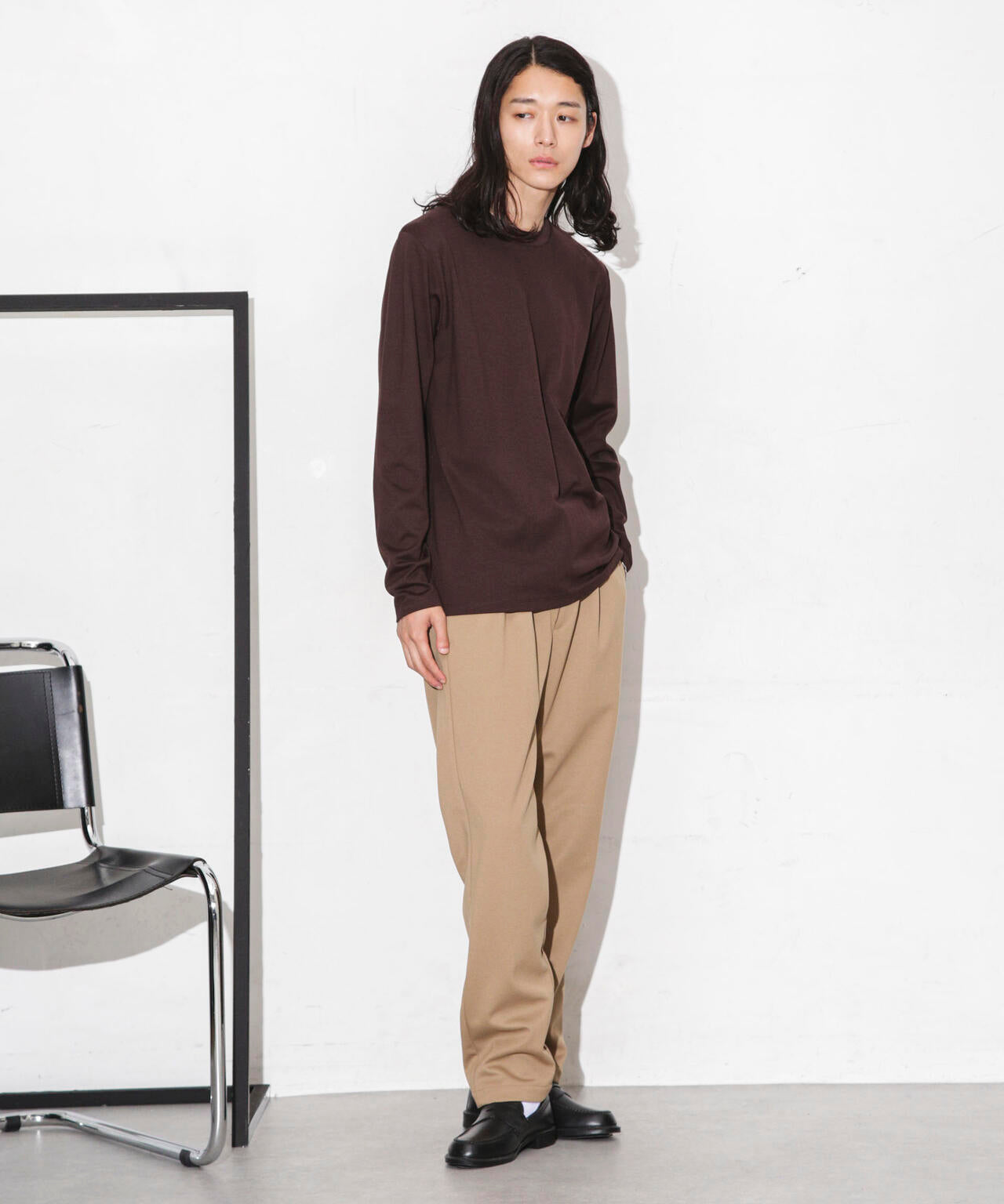 Anti Soaked 汗染み防止 クルーネックTシャツ長袖 6684123208