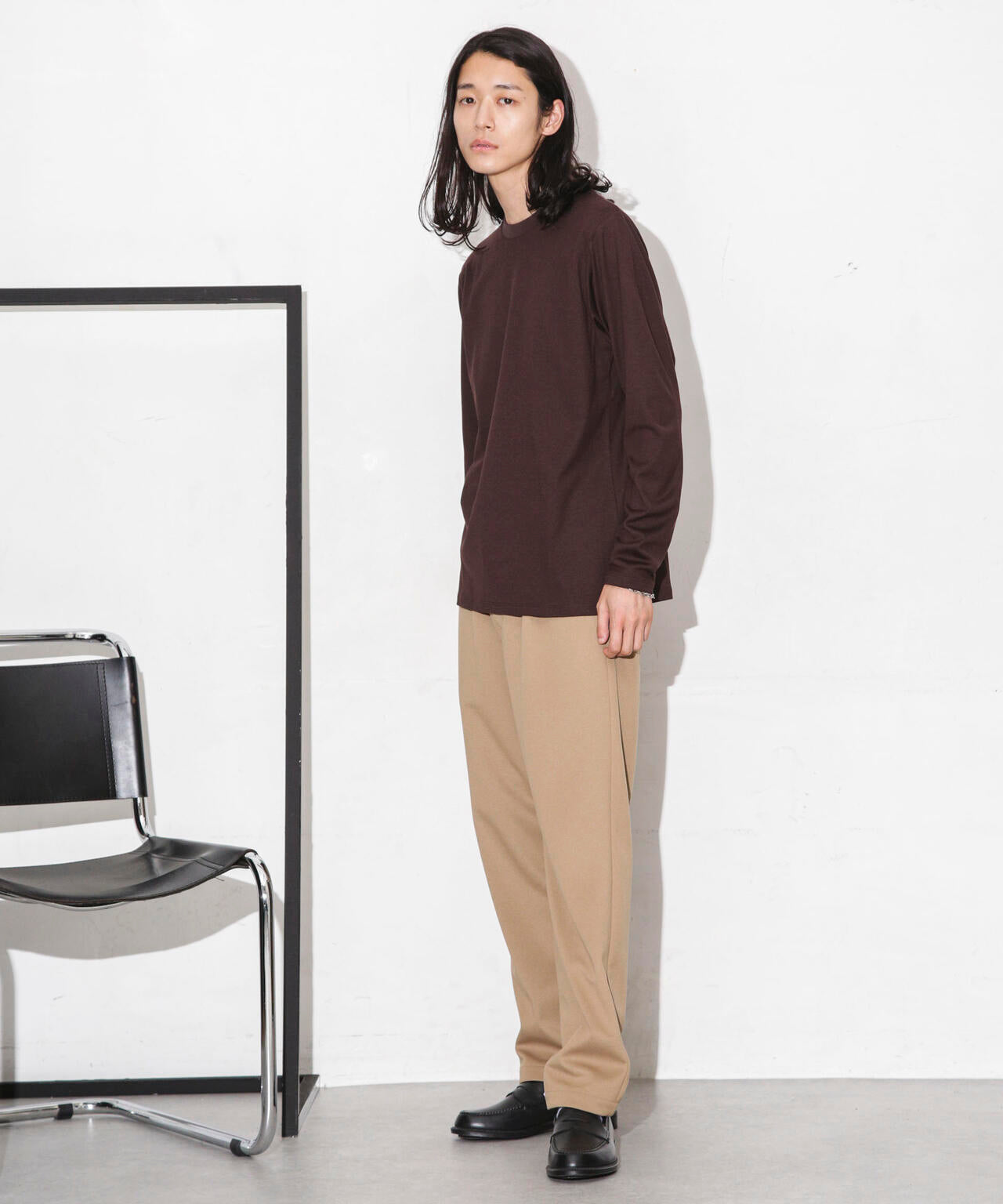 Anti Soaked 汗染み防止 クルーネックTシャツ長袖 6684123208