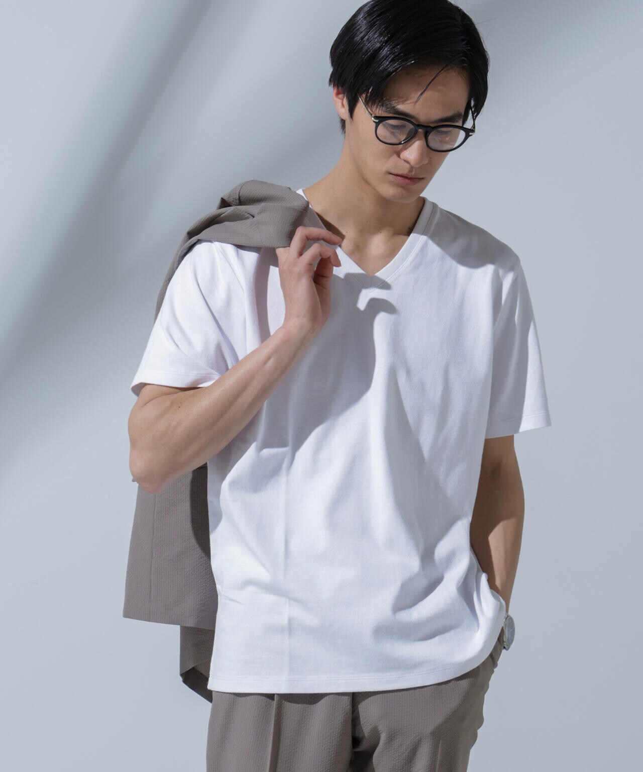 Anti Soaked(R) 汗染み防止 VネックTシャツ 6684124204