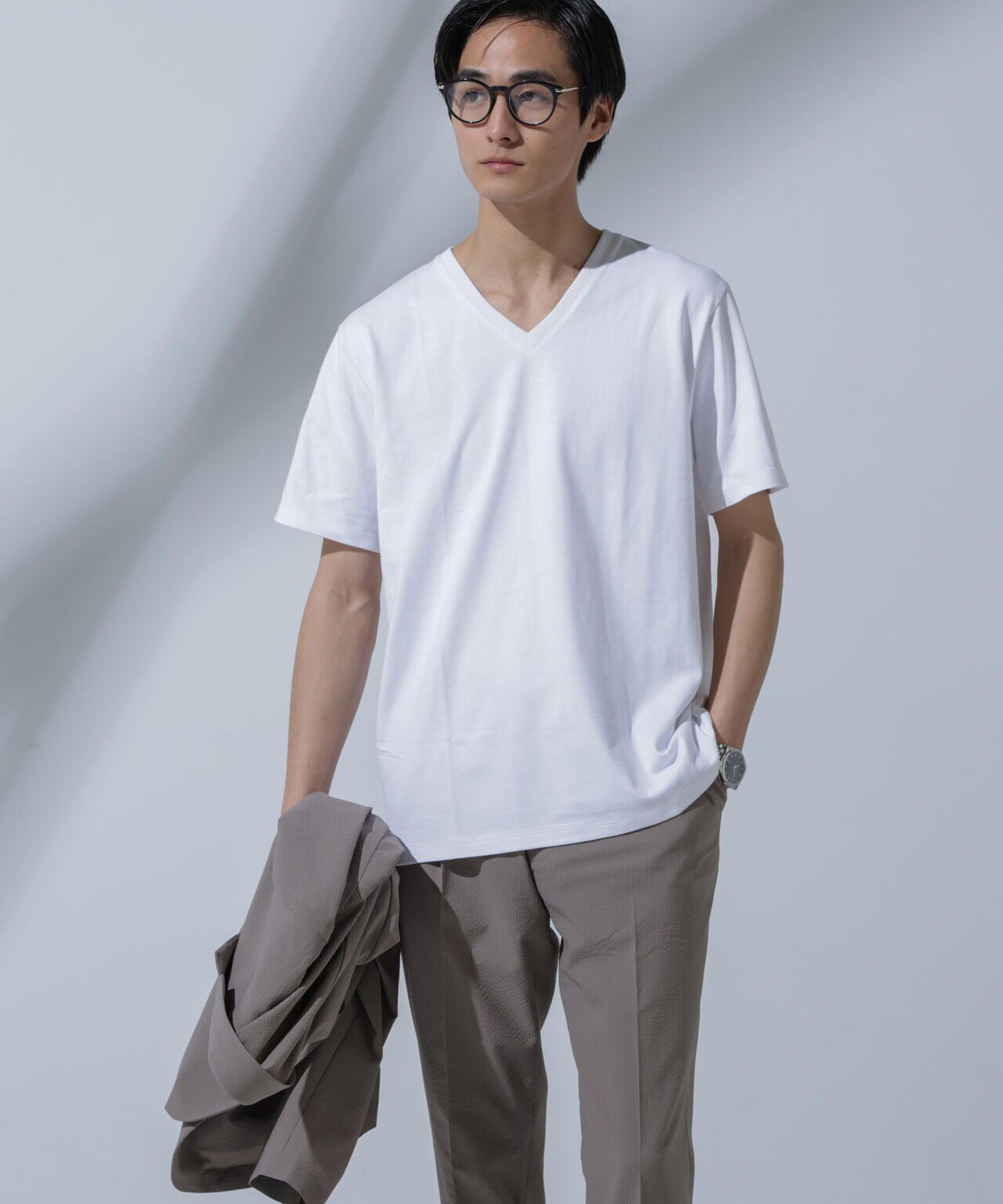 Anti Soaked(R) 汗染み防止 VネックTシャツ 6684124204