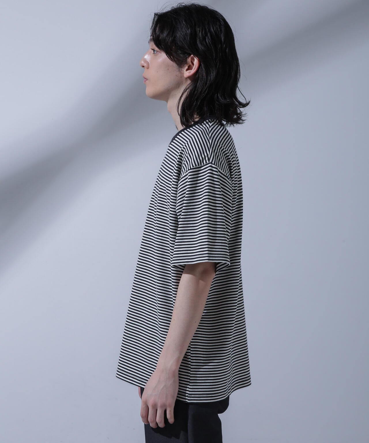 Anti Soaked(R)  汗染み防止 ボーダークルーネックTシャツ 6684124214