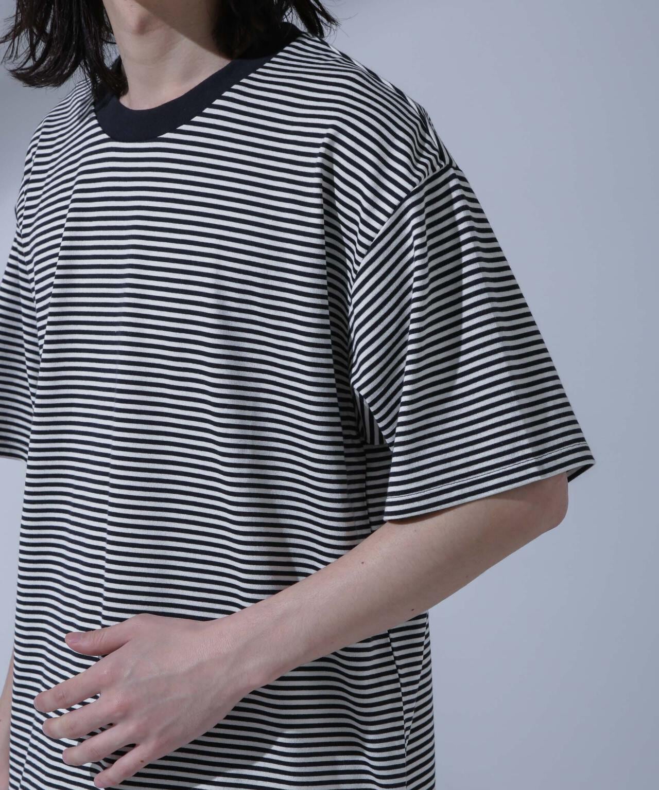 Anti Soaked(R)  汗染み防止 ボーダークルーネックTシャツ 6684124214