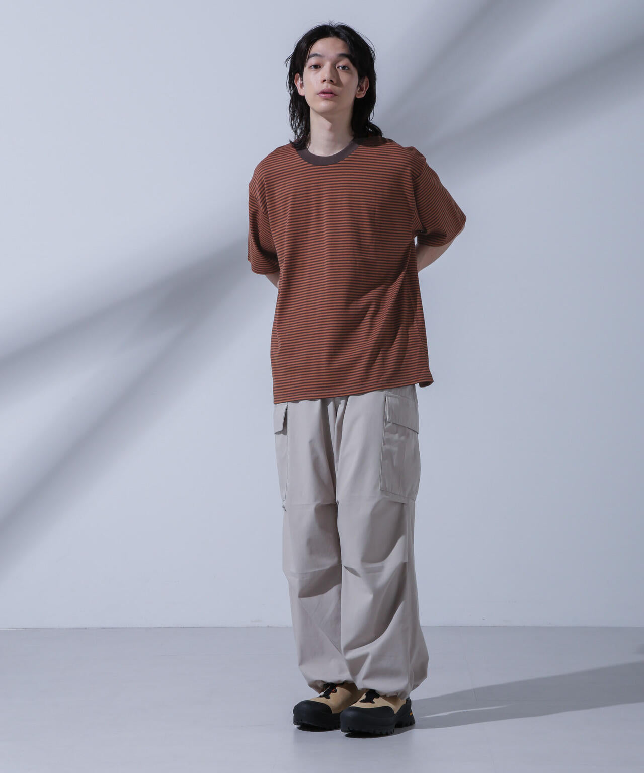 Anti Soaked(R) 汗染み防止 ボーダークルーネックTシャツ 6684124214