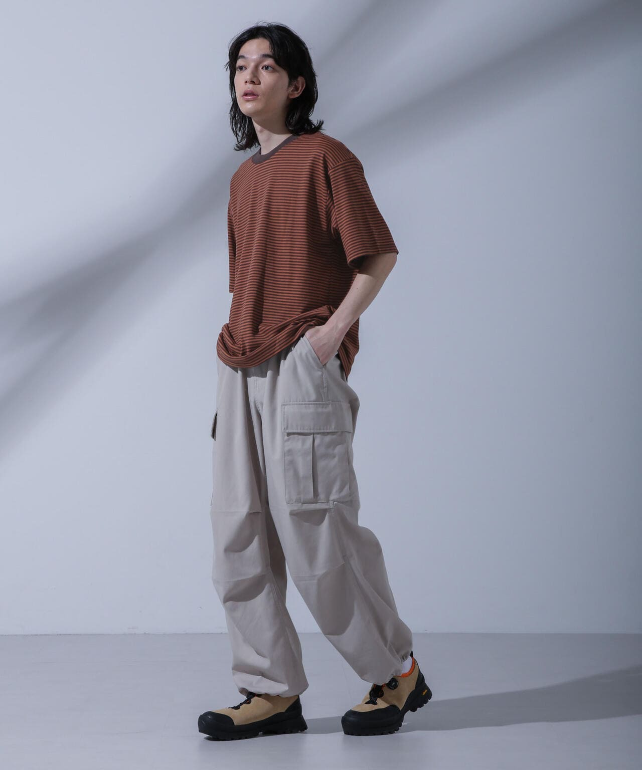 Anti Soaked(R)  汗染み防止 ボーダークルーネックTシャツ 6684124214