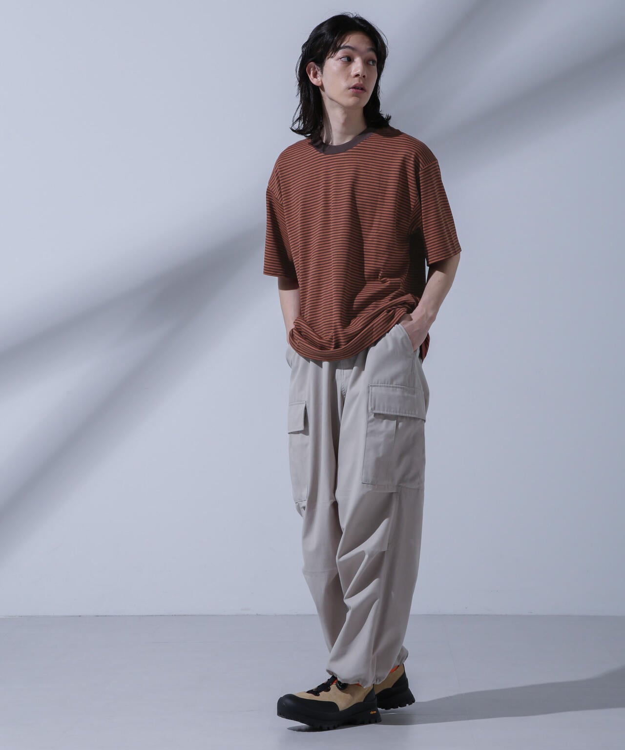 Anti Soaked(R)  汗染み防止 ボーダークルーネックTシャツ 6684124214