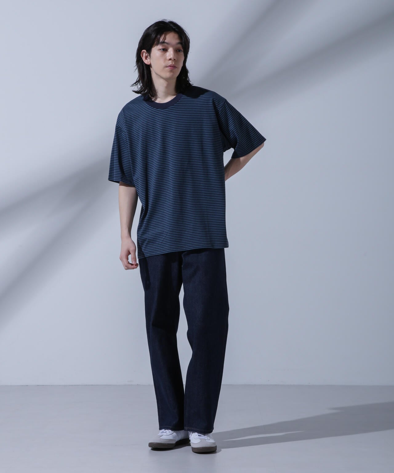 Anti Soaked(R)  汗染み防止 ボーダークルーネックTシャツ 6684124214