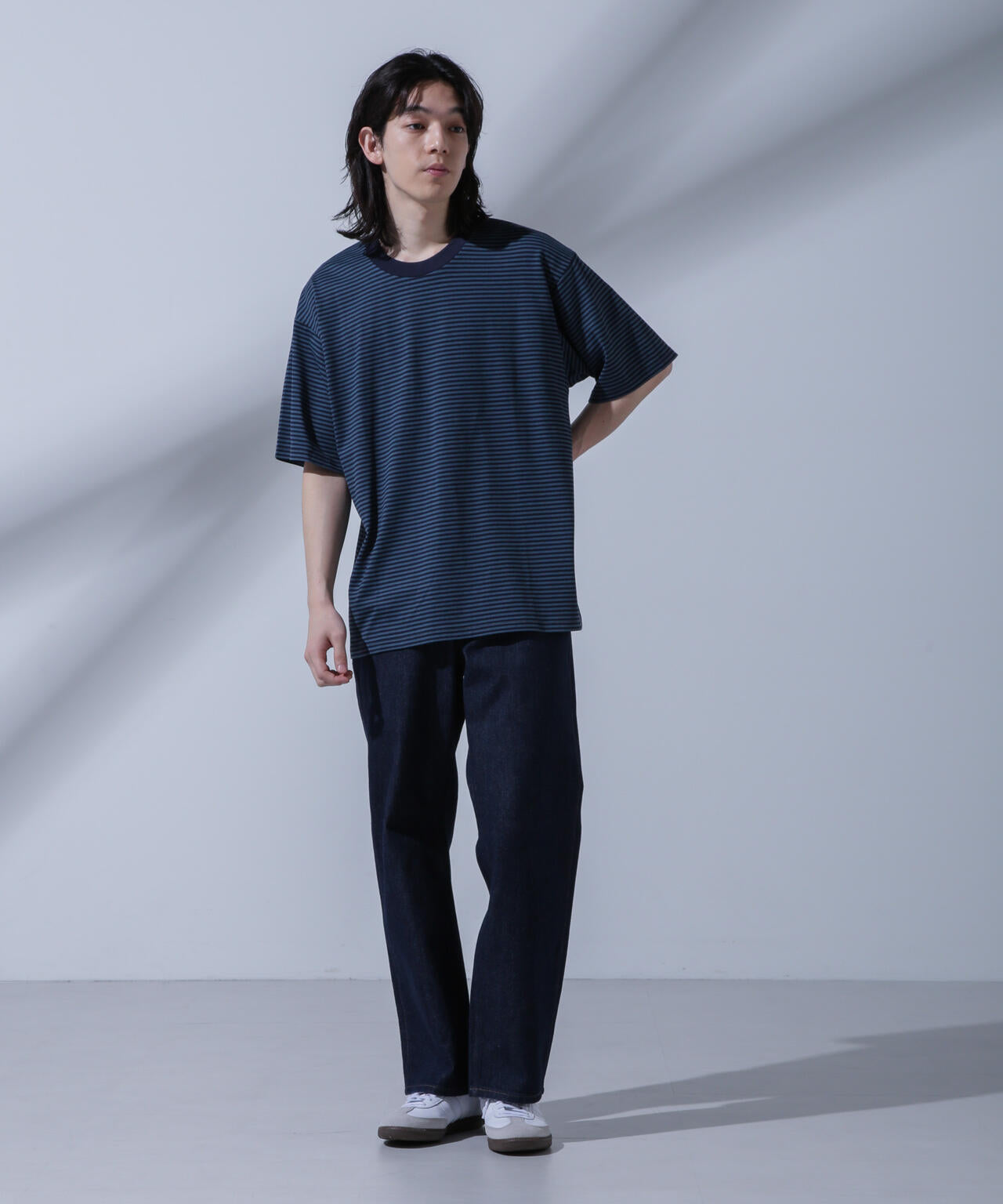 Anti Soaked(R) 汗染み防止 ボーダークルーネックTシャツ 6684124214