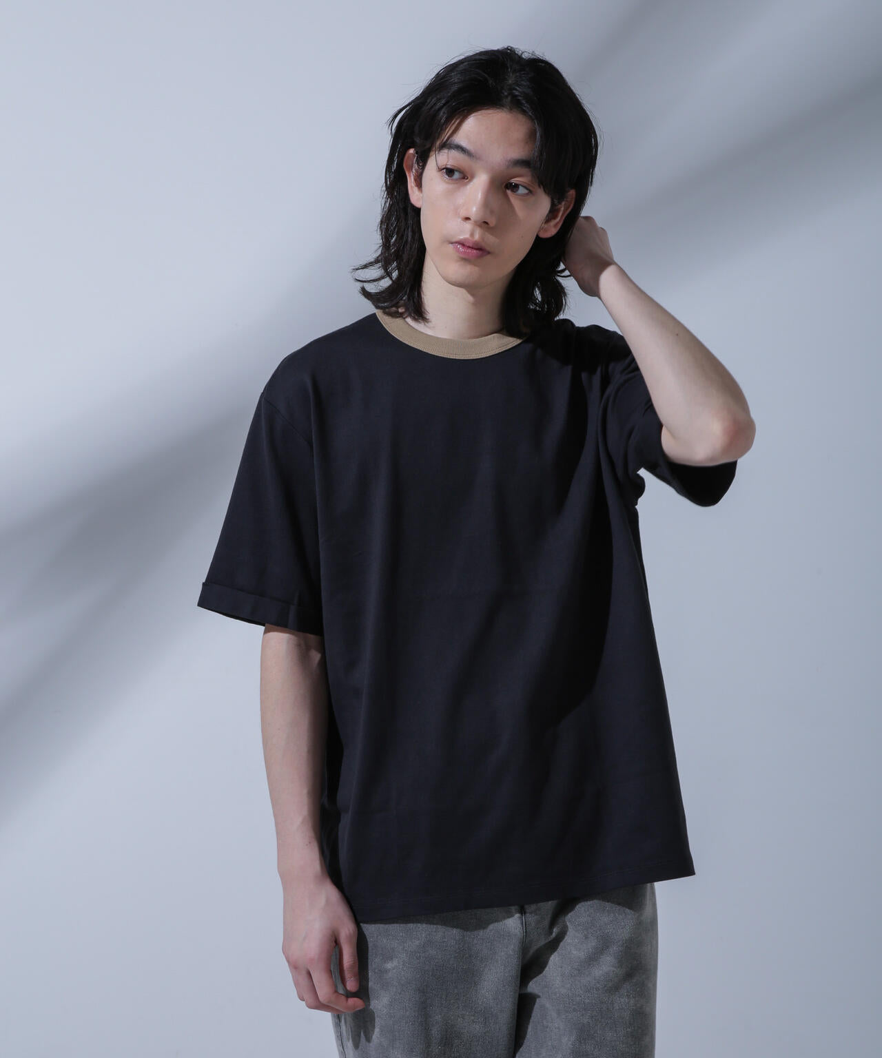 Anti Soaked 汗染み防止 リンガーネックTシャツ 6684124215