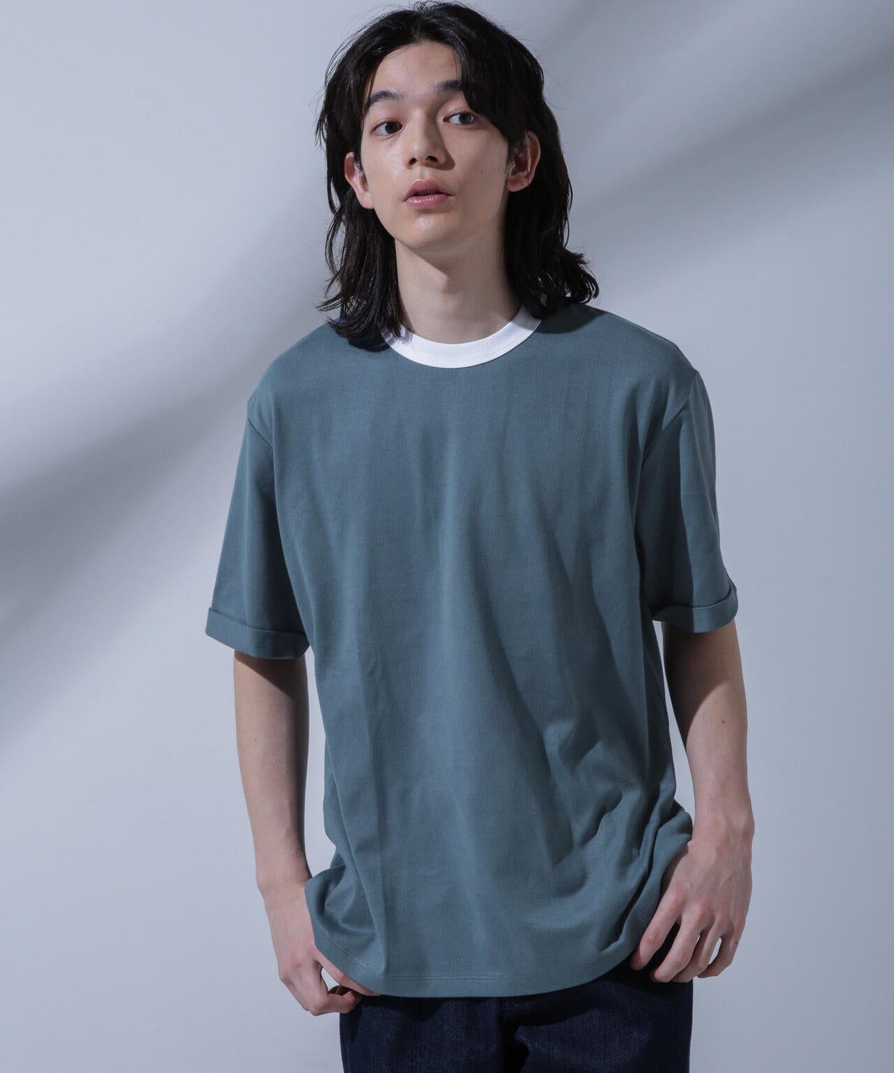 Anti Soaked 汗染み防止 リンガーネックTシャツ 6684124215