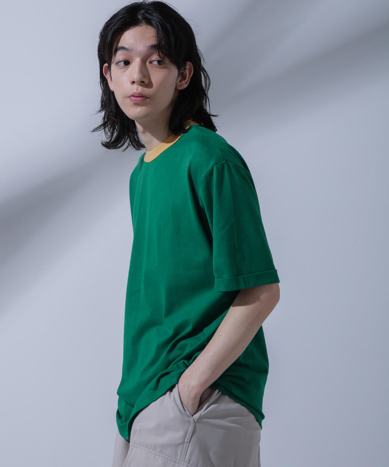 Anti Soaked 汗染み防止 リンガーネックTシャツ 6684124215