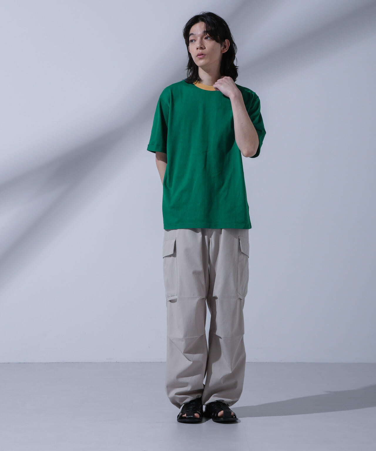 Anti Soaked 汗染み防止 リンガーネックTシャツ 6684124215