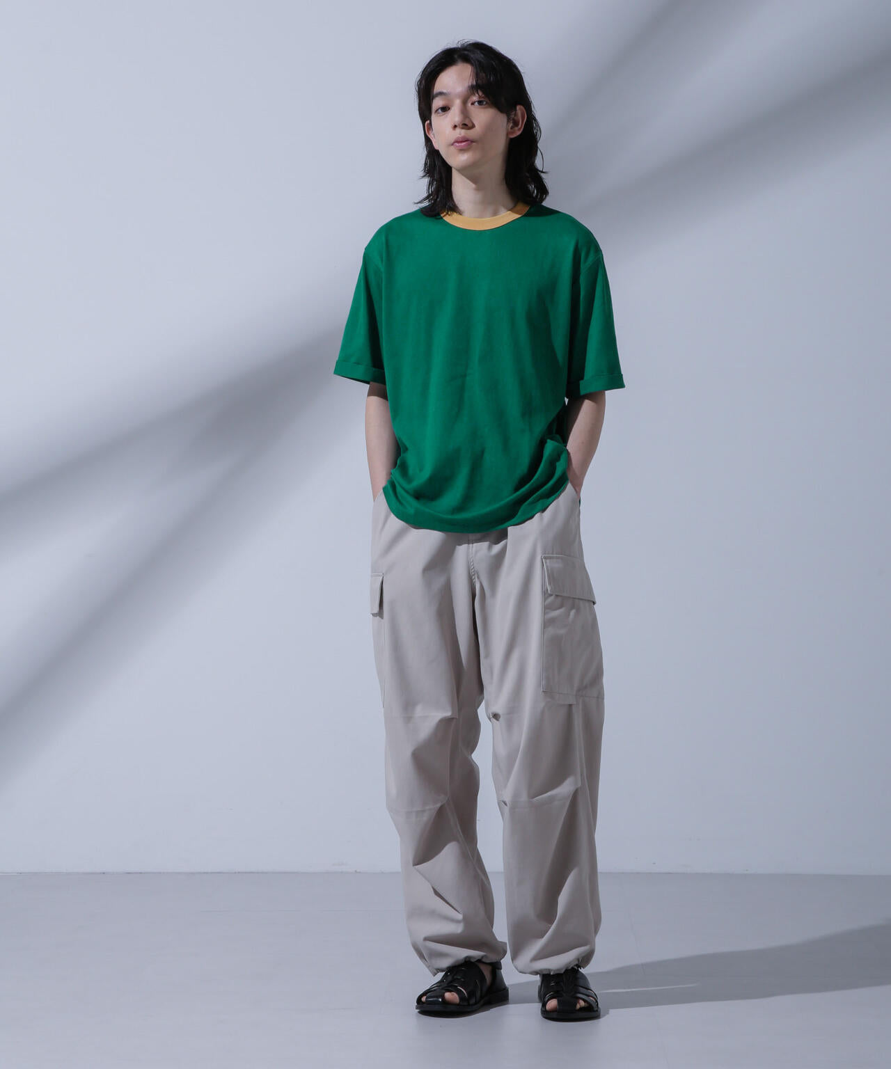 Anti Soaked 汗染み防止 リンガーネックTシャツ 6684124215